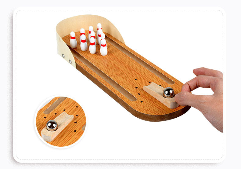 MiniBowl - Wooden Mini Bowling Tabletop Game